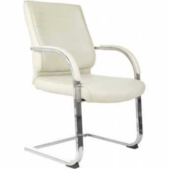Кресло БЮРОКРАТ T-8010-LOW-V слоновая кость эко.кожа полозья