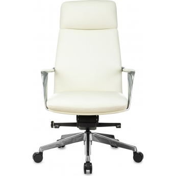 Кресло руководителя БЮРОКРАТ VEGA белый кожа