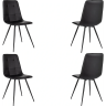 Стул для дома БЮРОКРАТ CH-K1_4 комплект 4шт экокожа черный CH-K1_1/BLACK-PU_4