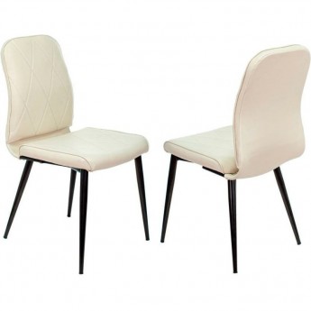 Стул для кухни БЮРОКРАТ KF-3_2 слоновая кость, экокожа, комплект 2шт Стул для кухни БЮРОКРАТ KF-3_2 слоновая кость, экокожа, комплект 2шт