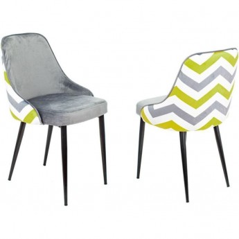 Стул для кухни БЮРОКРАТ KF-5_2 серый зигзаг, комплект 2шт Стул для кухни БЮРОКРАТ KF-5_2 серый зигзаг, комплект 2шт